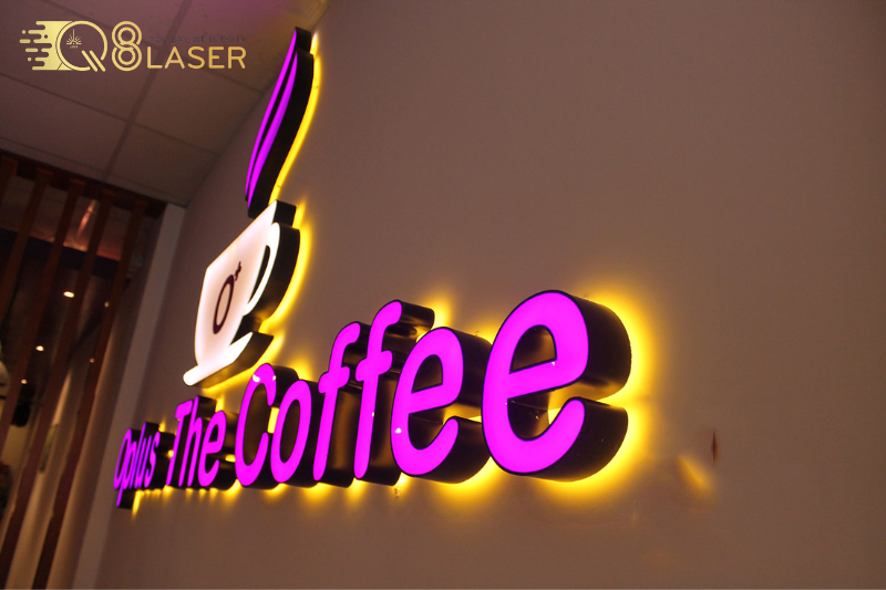 Chữ nổi mica kết hợp inox/alu