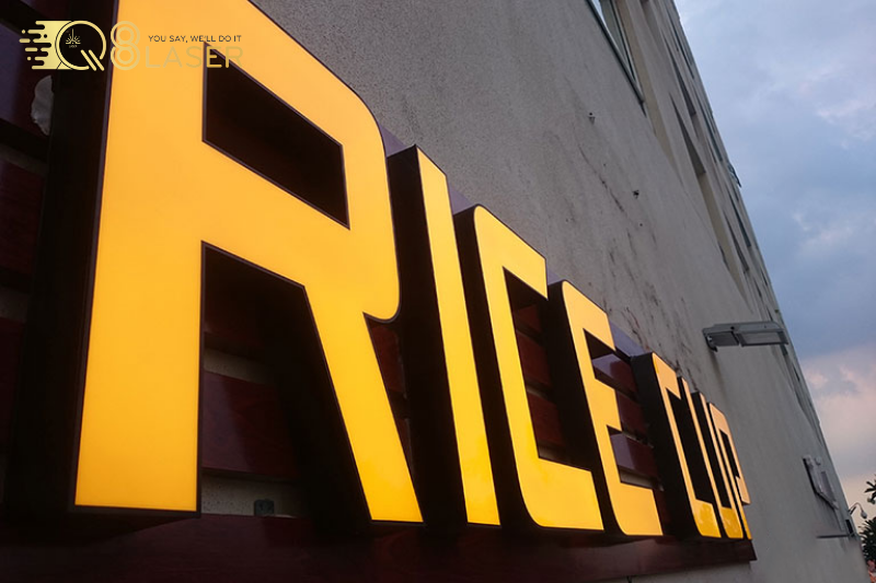 Chữ nổi mica quận Bình Tân đẹp và sang trọng với hiệu ứng nổi 3D