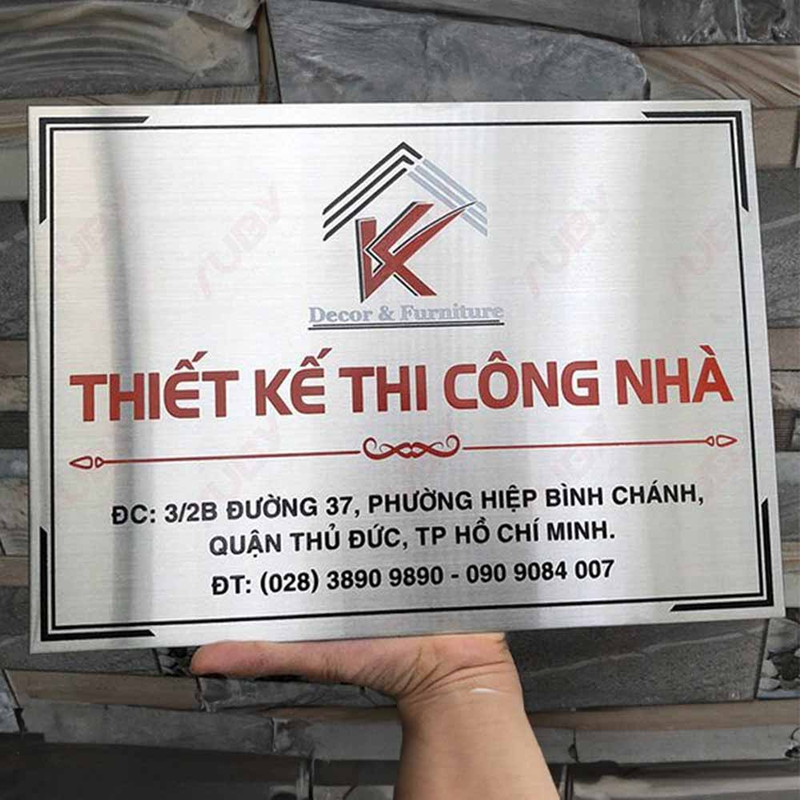 Gợi ý phối màu và kiểu chữ cho bảng hiệu công ty xây dựng