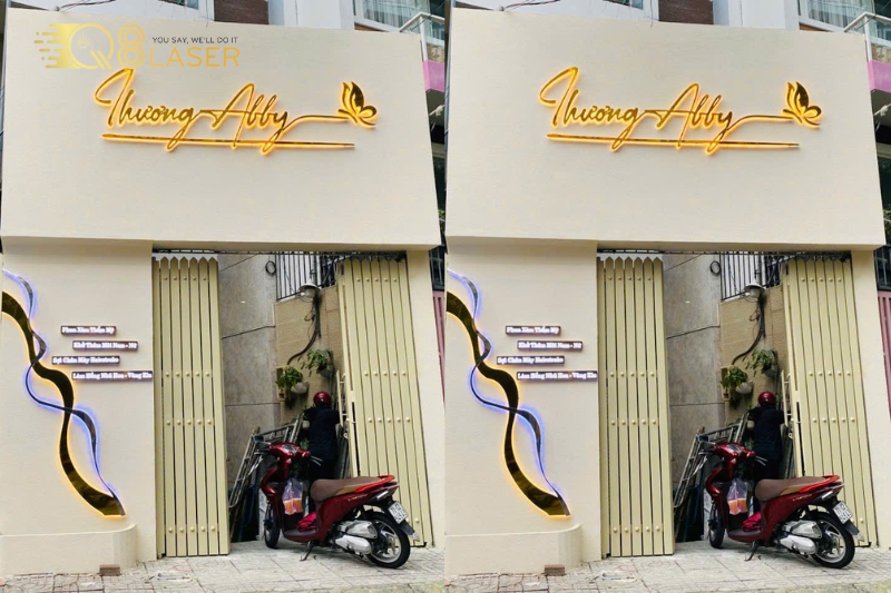 Hộp đèn giá rẻ quận Bình Tân sáng rõ, thu hút khách.