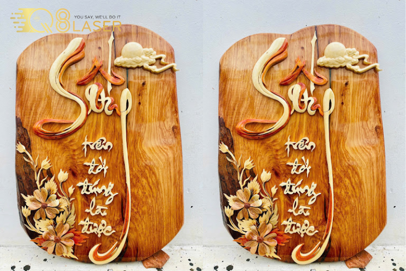 Kệ trang trí gỗ cắt khắc laser CNC tại Quận Bình Tân độc đáo