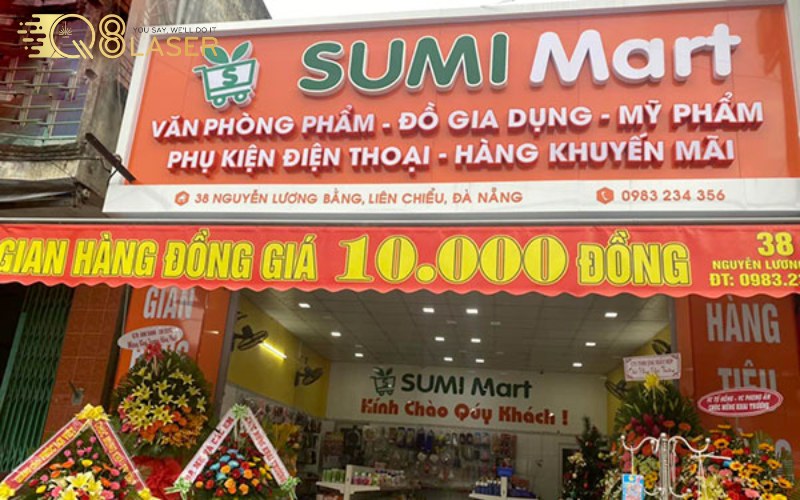 Mẫu bảng hiệu kết hợp mica + alu