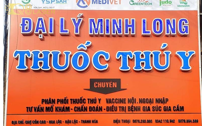 Mẫu bảng hiệu mica chữ nổi sáng tạo
