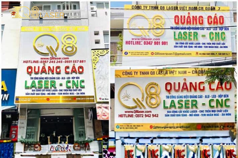 Q8 Laser Việt Nam – Đơn vị chuyên làm bảng hiệu giá rẻ quận Bình Tân uy tín, chất lượng