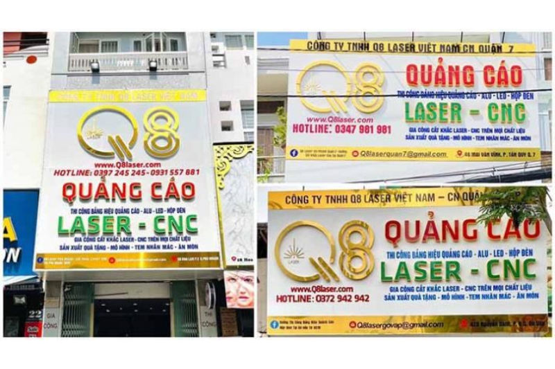 Q8 Laser Việt Nam – Đơn vị gia công chữ nổi tại Bình Tân uy tín, giá tốt