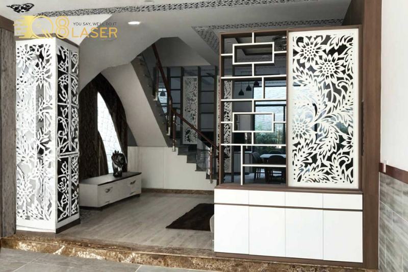 Vách ngăn CNC gỗ