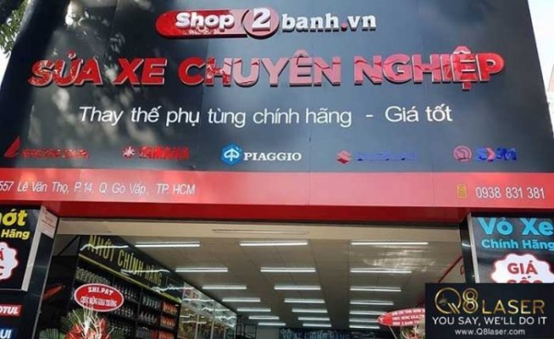 Xu hướng thiết kế bảng hiệu sửa xe hiện đại, dễ nhận diện và chuyên nghiệp