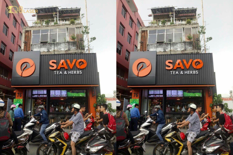 Mẫu bảng quảng cáo mica nhỏ tinh tế