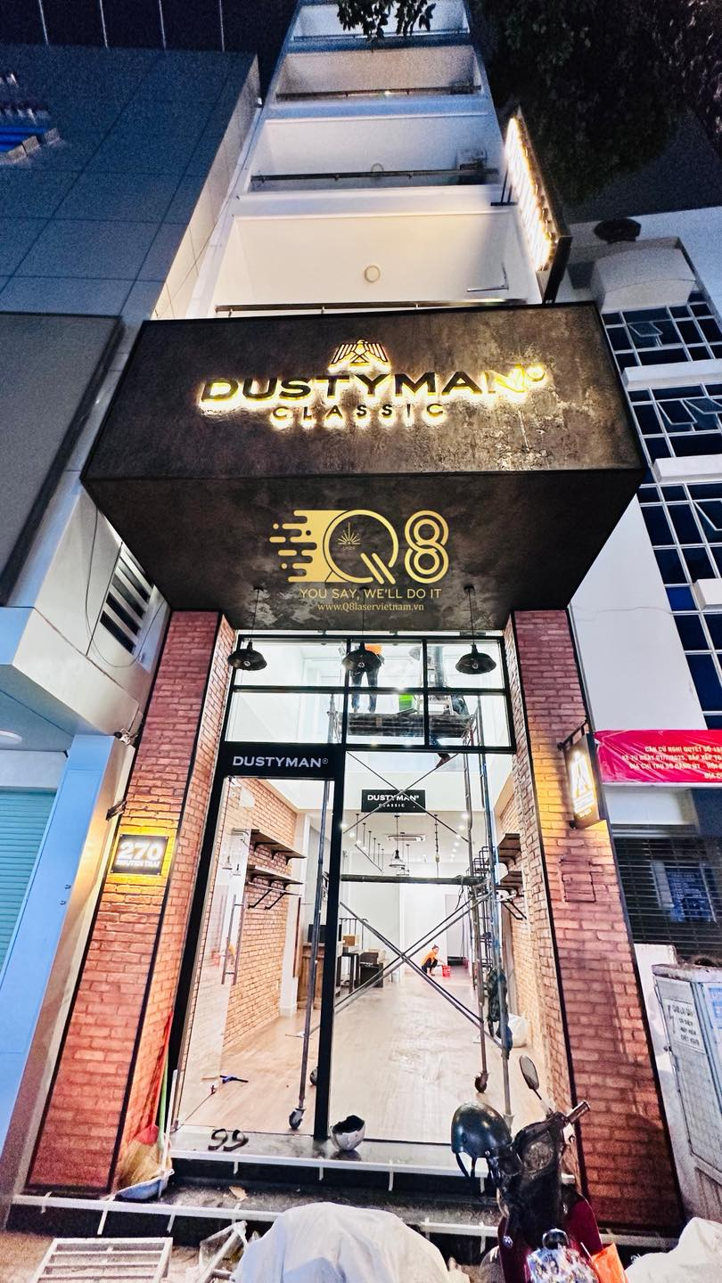 Bảng hiệu alu chữ nổi inox