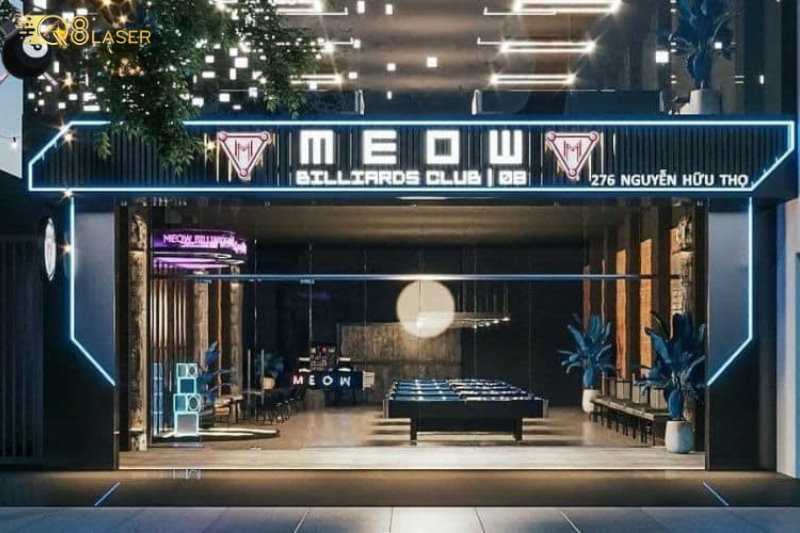 Bảng hiệu bida đẹp với phong cách mạnh mẽ và thể thao.