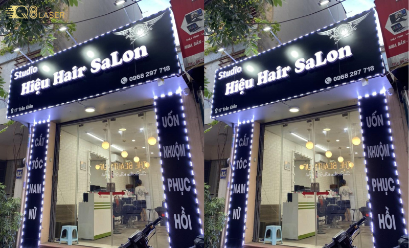 Bảng hiệu cắt tóc nam nữ hiện đại, đẹp