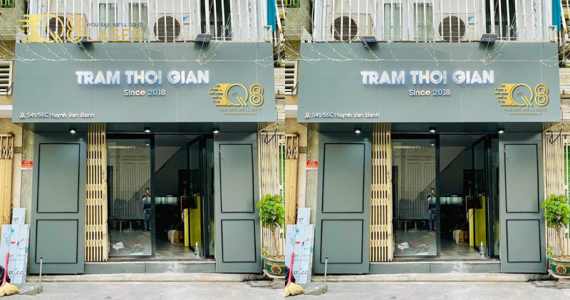 Bảng hiệu cemboard giả bê tông tạo cảm giác chắc chắn