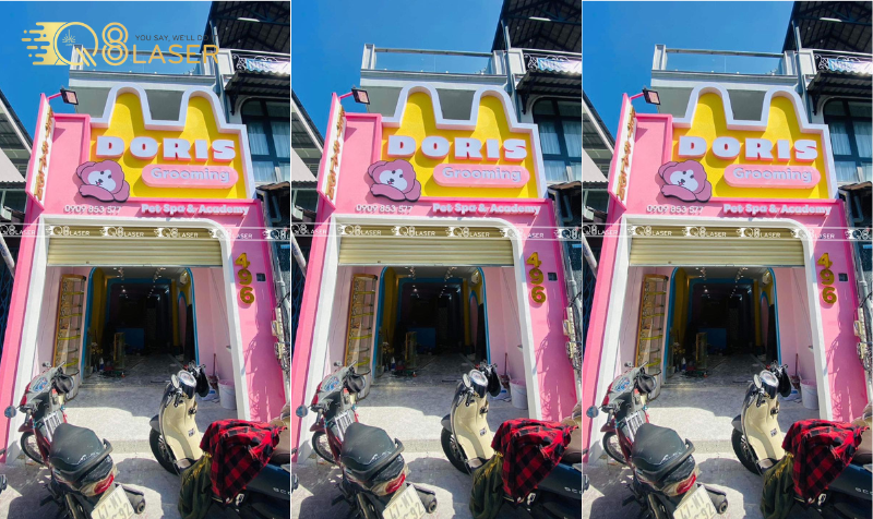 Bảng hiệu cemboard sơn gai mang phong cách mạnh mẽ, cá tính