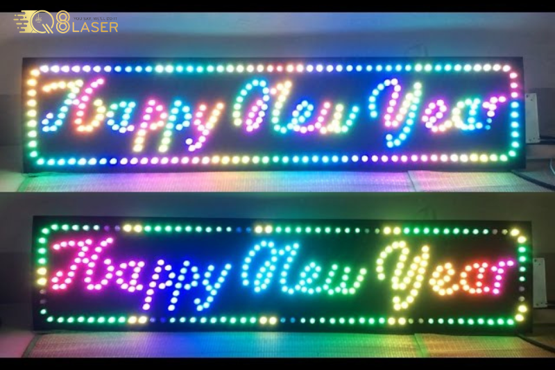 Bảng hiệu đèn led chạy chữ nổi bật cả ngày lẫn đêm