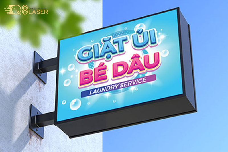 Bảng hiệu giặt sấy thu hút khách