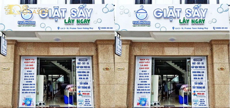 Bảng hiệu giặt ủi sạch đẹp