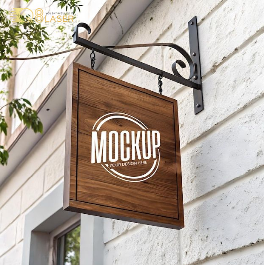 Bảng hiệu gỗ vintage khắc chữ tinh xảo, bền đẹp theo thời gian