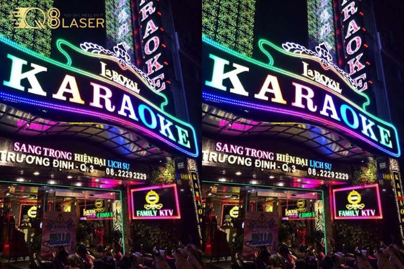 Bảng hiệu LED karaoke sáng rõ, tiết kiệm điện