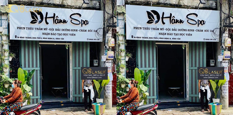 Bảng hiệu massage body đơn giản 