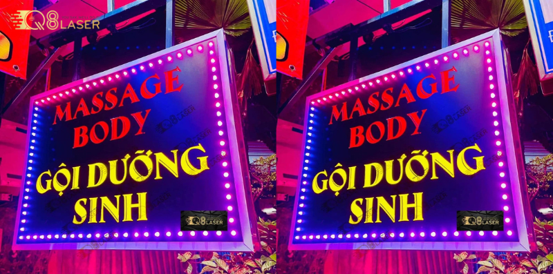 Bảng hiệu massage body sang trọng