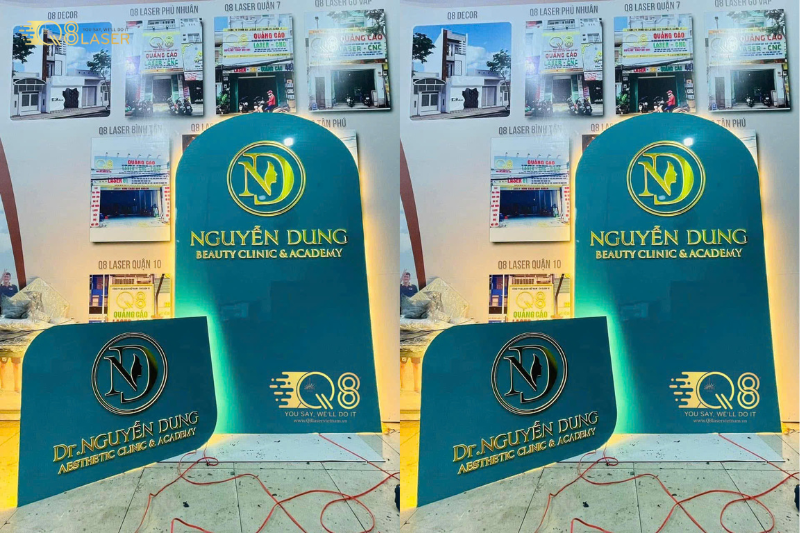 Bảng hiệu mica chử nổi nổi bật mặt tiền