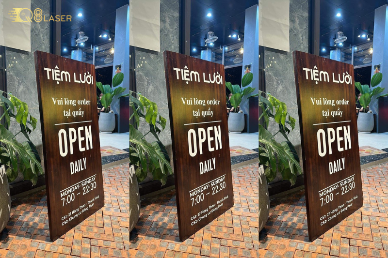 Bảng hiệu phong cách vintage phù hợp quán cà phê, homestay, studio