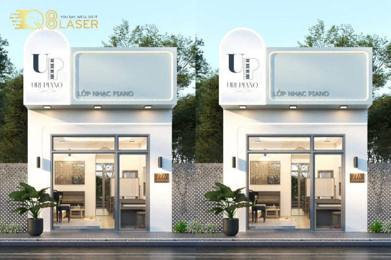 Bảng hiệu tấm cemboard đơn giản nhưng vẫn nổi bật