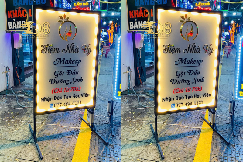 Bảng quảng cáo dọc lắp đặt nhanh, dễ thi công