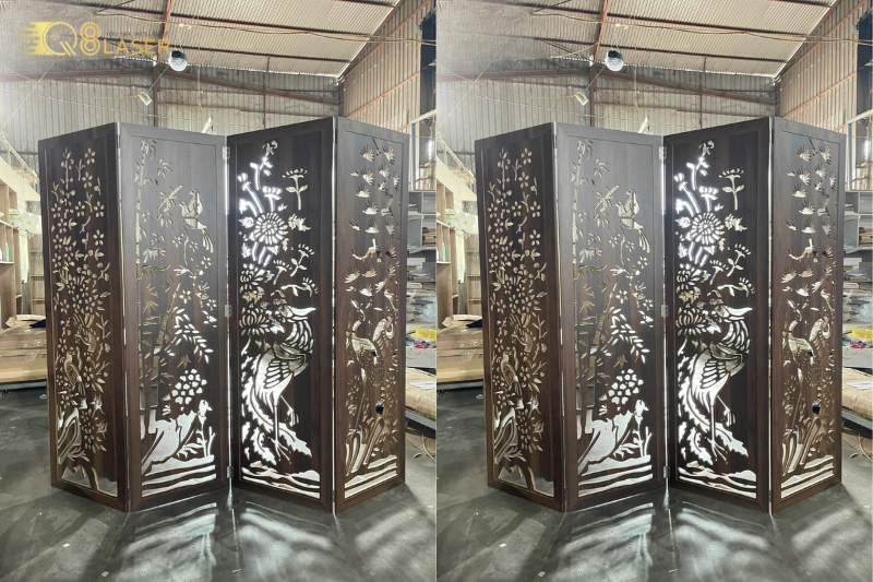 Bảng tên doanh nghiệp từ cắt gỗ MDF, đường nét mịn