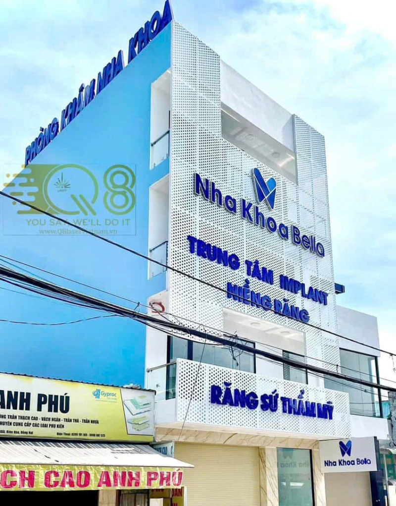 Bảng Hiệu Nha Khoa Bella – Dự Án Thi Công Q8 Laser