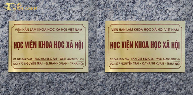 Biển công ty bằng đồng sang trọng