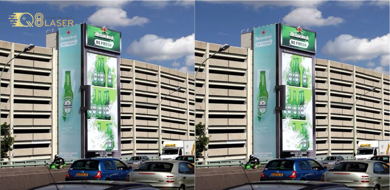 Biển dọc quảng cáo thiết kế gọn thẩm mỹ 