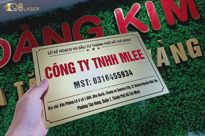 Biển đồng ăn mòn phong cách cao cấp