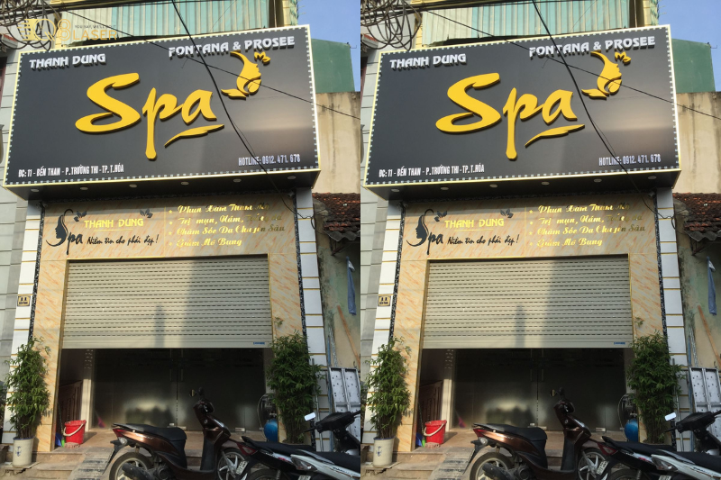 Biển hiệu mica gọn gàng dễ lắp đặt