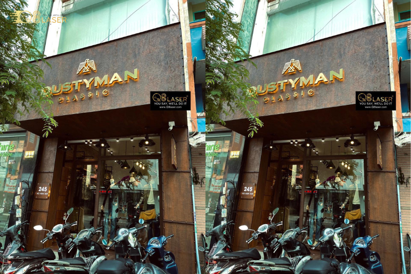 Biển hiệu mica thiết kế đơn giản tinh tế