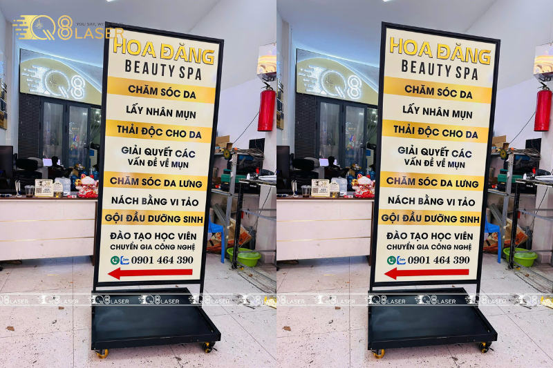 Biển hộp đèn siêu mỏng dễ nhận diện