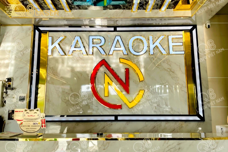 Biển karaoke đẹp với màu sắc bắt mắt