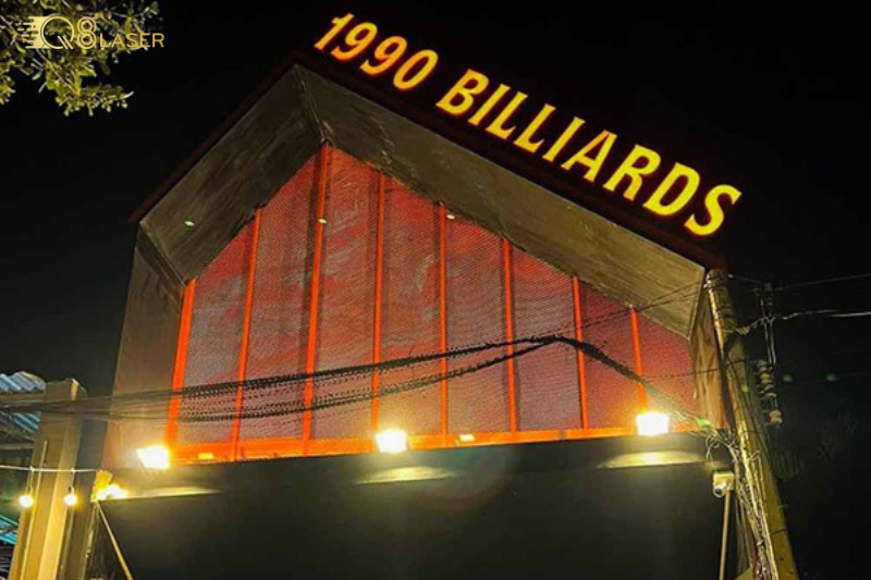 Biển quảng cáo billiard chuẩn thẩm mỹ, phù hợp nhiều phong cách quán.