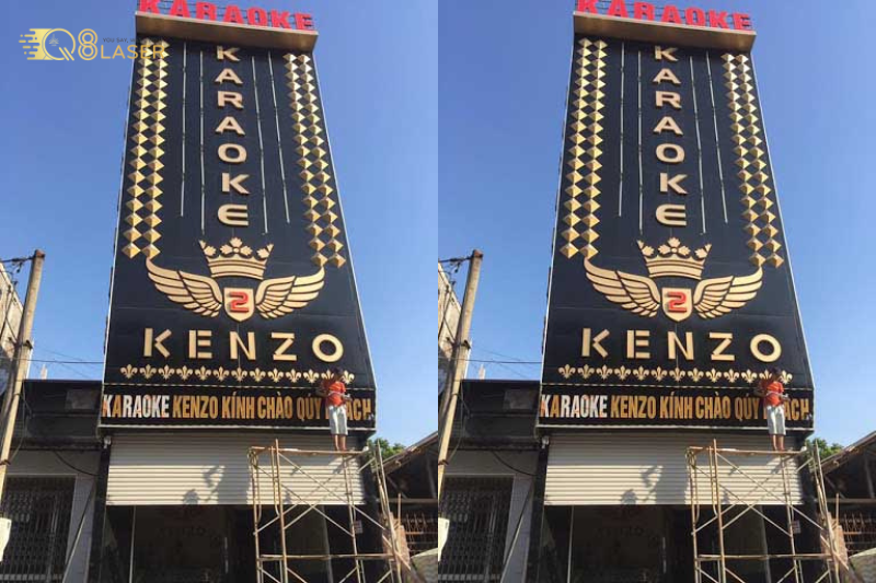 Biển quảng cáo dọc giúp cửa hàng nổi bật từ xa