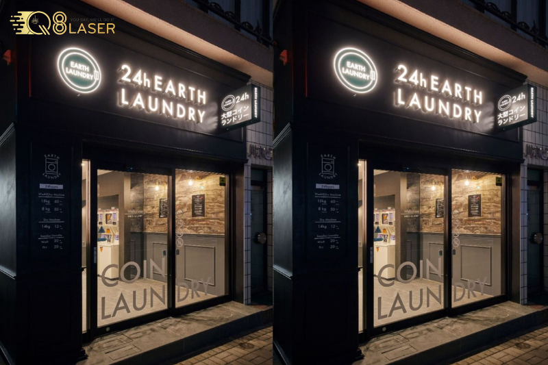 Biển quảng cáo giặt là nổi bật