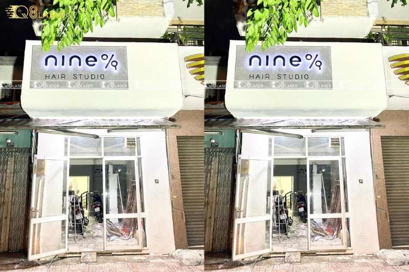 Biển quảng cáo salon tóc đẹp, nổi bật giữa phố