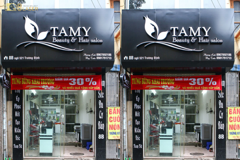 Biển quảng cáo salon tóc sang trọng, tạo dấu ấn