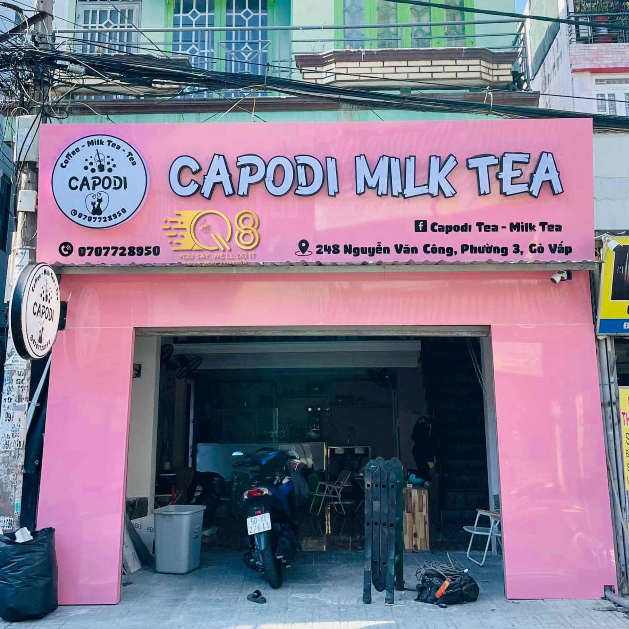 biển quảng cáo trà sữa