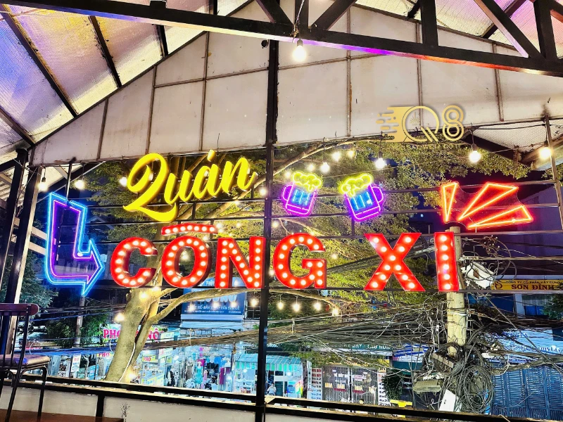 Bảng Hiệu Quán Công Xi – Thi Công Q8 Laser