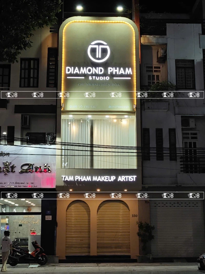 Bảng Hiệu Diamond Pham Studio – Dự Án Q8 Laser