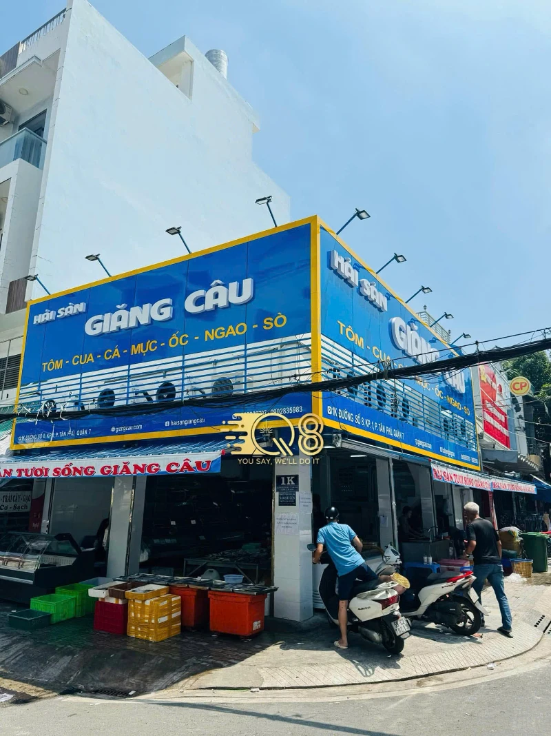 Bảng Hiệu Hải Sản Giăng Câu – Dự Án Q8 Laser