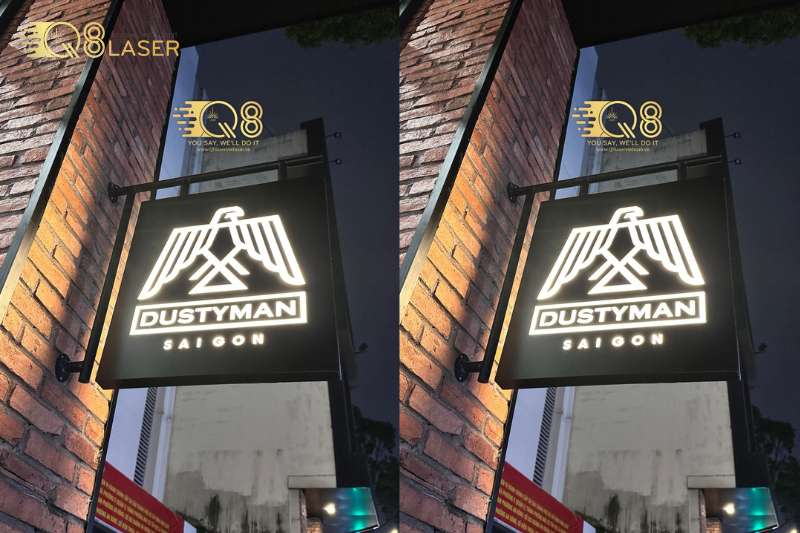 Hộp đèn led quảng cáo cho mặt tiền shop