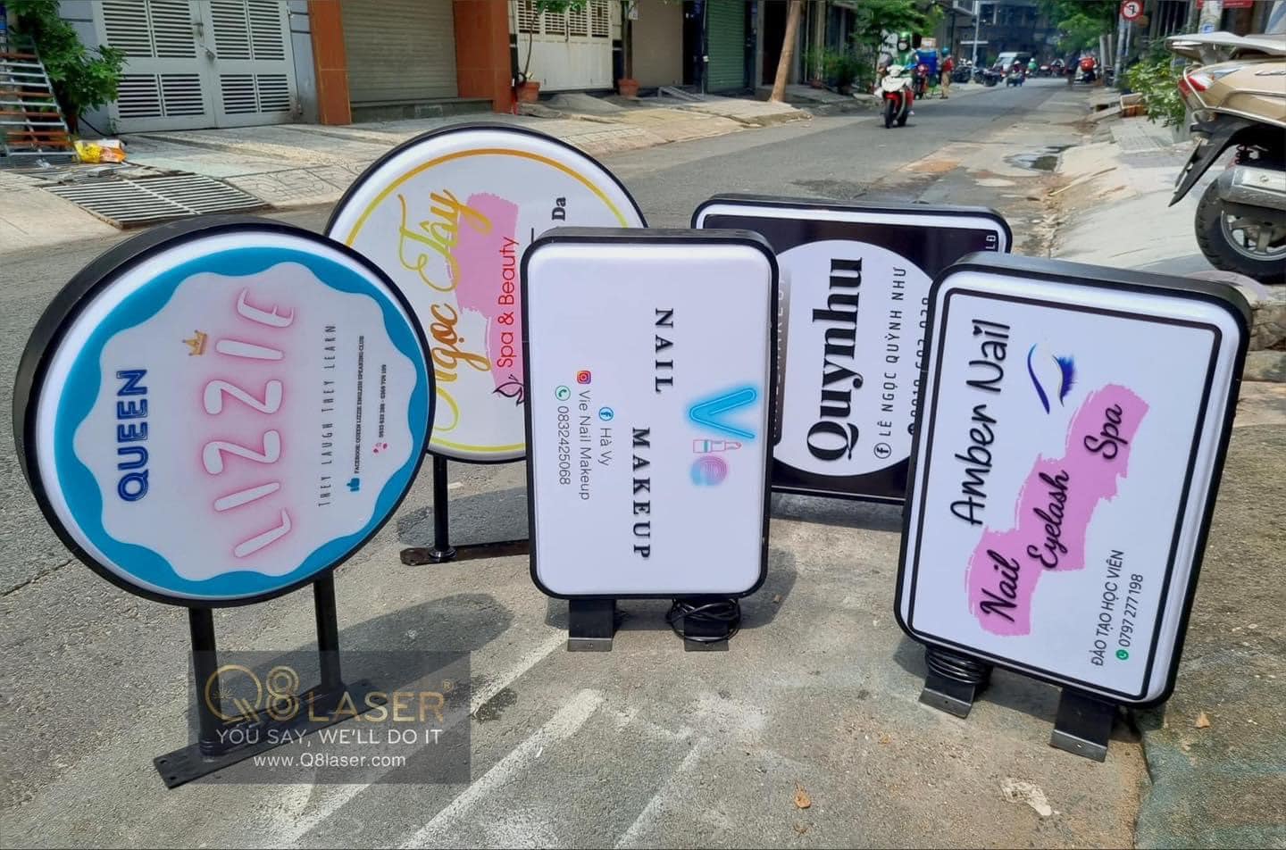 Làm hộp đèn bảng hiệu đẹp, giá hợp lý