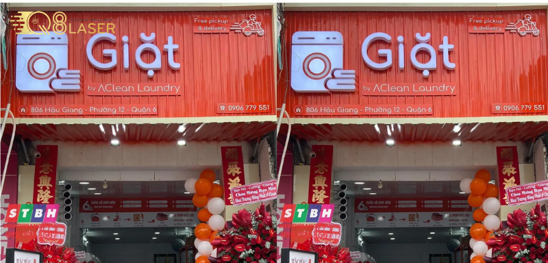 Mẫu bảng hiệu giặt sấy đẹp