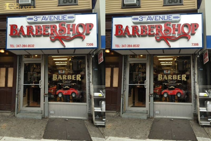 Mẫu biển cắt tóc nam đơn giản, phù hợp barber shop